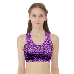 Purple Rain Women s Sports Bra With Border