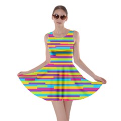 Colorful Stripes Background Skater Dress by TastefulDesigns