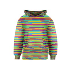 Colorful Stripes Background Kids  Pullover Hoodie by TastefulDesigns