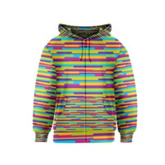 Colorful Stripes Background Kids  Zipper Hoodie by TastefulDesigns