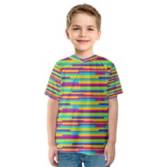 Colorful Stripes Background Kid s Sport Mesh Tee