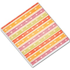 Watercolor Stripes Background With Stars Small Memo Pads by TastefulDesigns