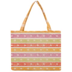 Watercolor Stripes Background With Stars Mini Tote Bag