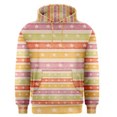 Watercolor Stripes Background With Stars Men s Pullover Hoodie