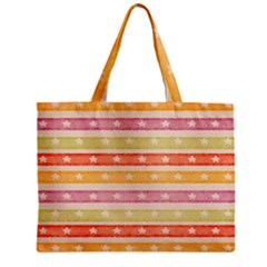 Watercolor Stripes Background With Stars Zipper Mini Tote Bag