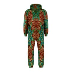 The Wooden Heart Mandala,giving Calm Hooded Jumpsuit (kids)