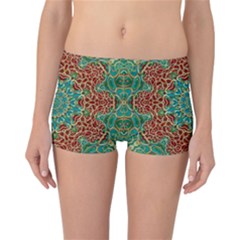 The Wooden Heart Mandala,giving Calm Reversible Boyleg Bikini Bottoms