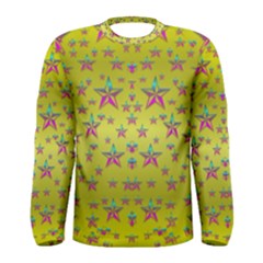 Flower Power Stars Men s Long Sleeve Tee