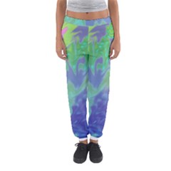 Green Blue Pink Color Splash Women s Jogger Sweatpants