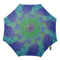 Green Blue Pink Color Splash Hook Handle Umbrellas (large)