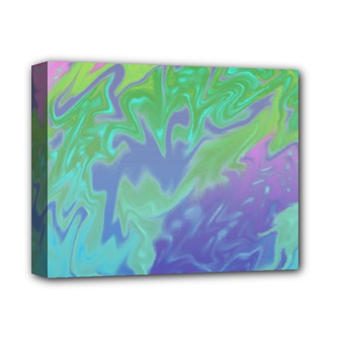 Green Blue Pink Color Splash Deluxe Canvas 14  X 11  by BrightVibesDesign