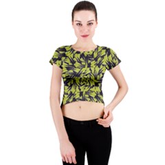 Modern Abstract Interlace Crew Neck Crop Top