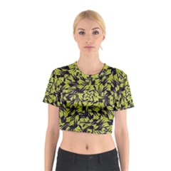 Modern Abstract Interlace Cotton Crop Top