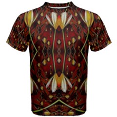 Fantasy Flowers And Leather In A World Of Harmony Men s Cotton Tee