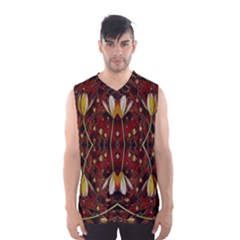 Fantasy Flowers And Leather In A World Of Harmony Men s Basketball Tank Top