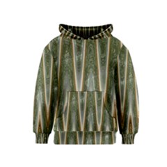 Green Brown Zigzag Kids  Pullover Hoodie