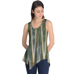 Green Brown Zigzag Sleeveless Tunic by BrightVibesDesign