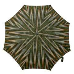 Green Brown Zigzag Hook Handle Umbrellas (small)