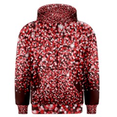 Red Glitter Rain Men s Zipper Hoodie by KirstenStar