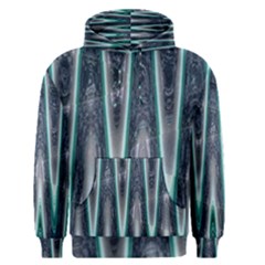 Blue Turquoise Zigzag Pattern Men s Pullover Hoodie by BrightVibesDesign