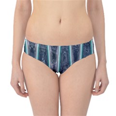 Blue Turquoise Zigzag Pattern Hipster Bikini Bottoms