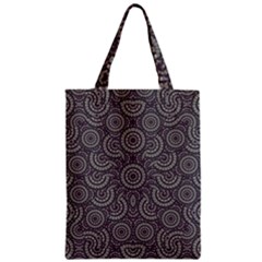 Geometric Boho Print Zipper Classic Tote Bag by dflcprints