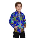 Bright Blue Mod Pop Art  Wind Breaker (Kids) View1