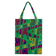 Bright Green Mod Pop Art Classic Tote Bag by BrightVibesDesign