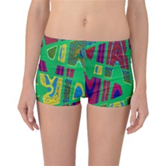 Bright Green Mod Pop Art Boyleg Bikini Bottoms