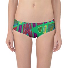 Bright Green Mod Pop Art Classic Bikini Bottoms