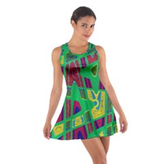 Bright Green Mod Pop Art Racerback Dresses