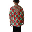 Blue red squares pattern                                Hooded Wind Breaker (Kids) View2