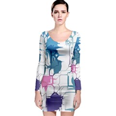 Cracked Wall                                 Long Sleeve Bodycon Dress