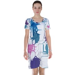 Cracked Wall                                 Short Sleeve Nightdress