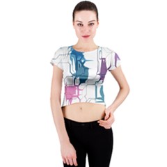 Cracked Wall                                 Crew Neck Crop Top