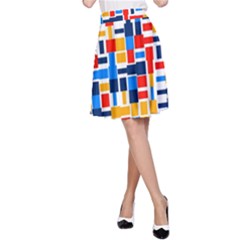 Colorful Shapes                                  A-line Skirt by LalyLauraFLM