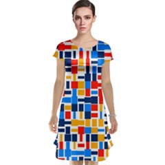 Colorful Shapes                                  Cap Sleeve Nightdress