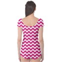 Hot Pink & White Zigzag Pattern Boyleg Leotard (Ladies) View2