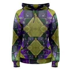 Purple Yellow Stone Abstract Women s Pullover Hoodie by BrightVibesDesign