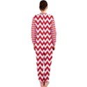 Poppy Red & White Zigzag Pattern OnePiece Jumpsuit (Ladies)  View2