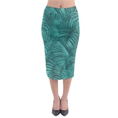 Tropical Hawaiian Print Midi Pencil Skirt