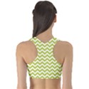 Spring Green & White Zigzag Pattern Sports Bra View2