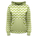 Spring Green & White Zigzag Pattern Women s Pullover Hoodie View1