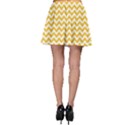 Sunny Yellow & White Zigzag Pattern Skater Skirt View2