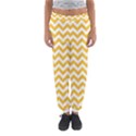 Sunny Yellow & White Zigzag Pattern Women s Jogger Sweatpants View1