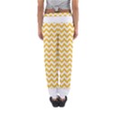 Sunny Yellow & White Zigzag Pattern Women s Jogger Sweatpants View2