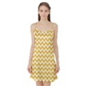 Sunny Yellow & White Zigzag Pattern Satin Night Slip View1