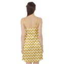 Sunny Yellow & White Zigzag Pattern Satin Night Slip View2