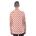 Tangerine Orange & White Zigzag Pattern Men s Basketball Tank Top View2