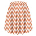 Tangerine Orange & White Zigzag Pattern High Waist Skirt View2